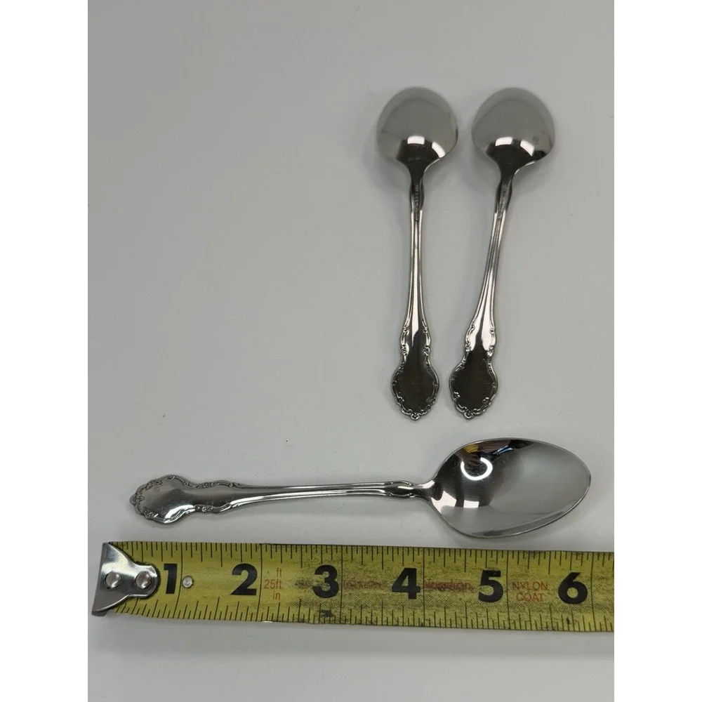 Community Tennyson Cube Teaspoons Set Of 3 Oneida Stainless Steel